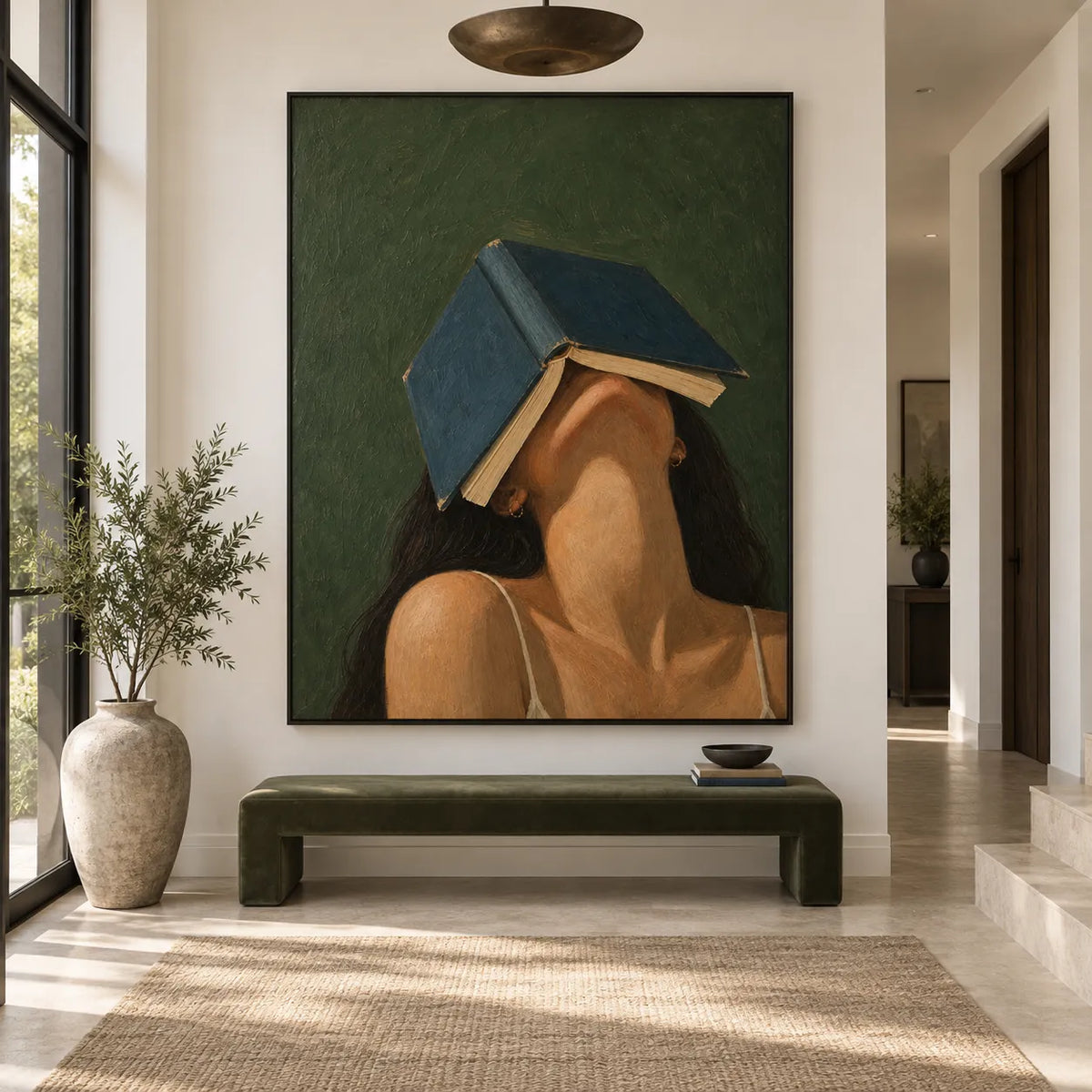 Textured Book Over Face Wall Art