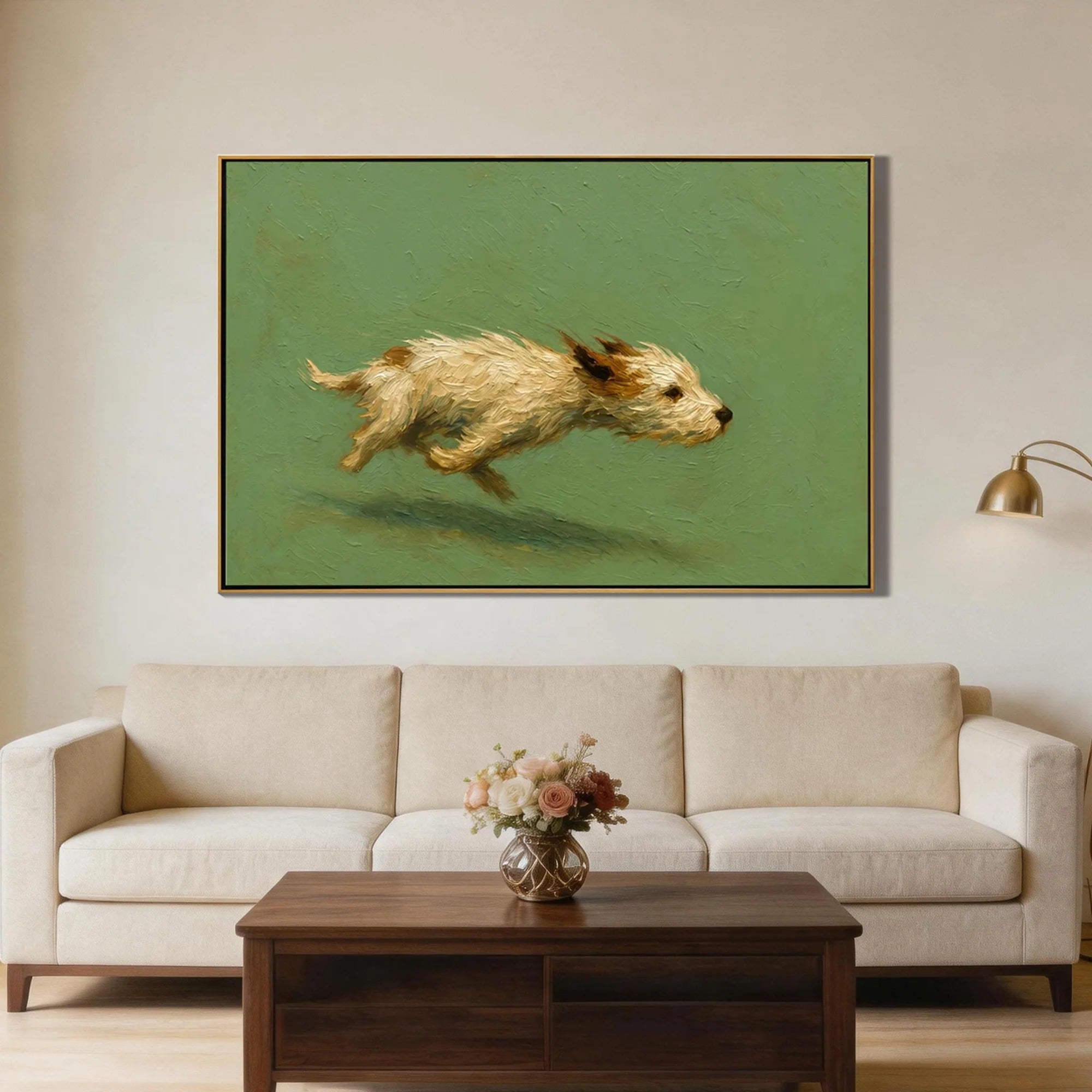 Impasto Running Terrier Wall Art