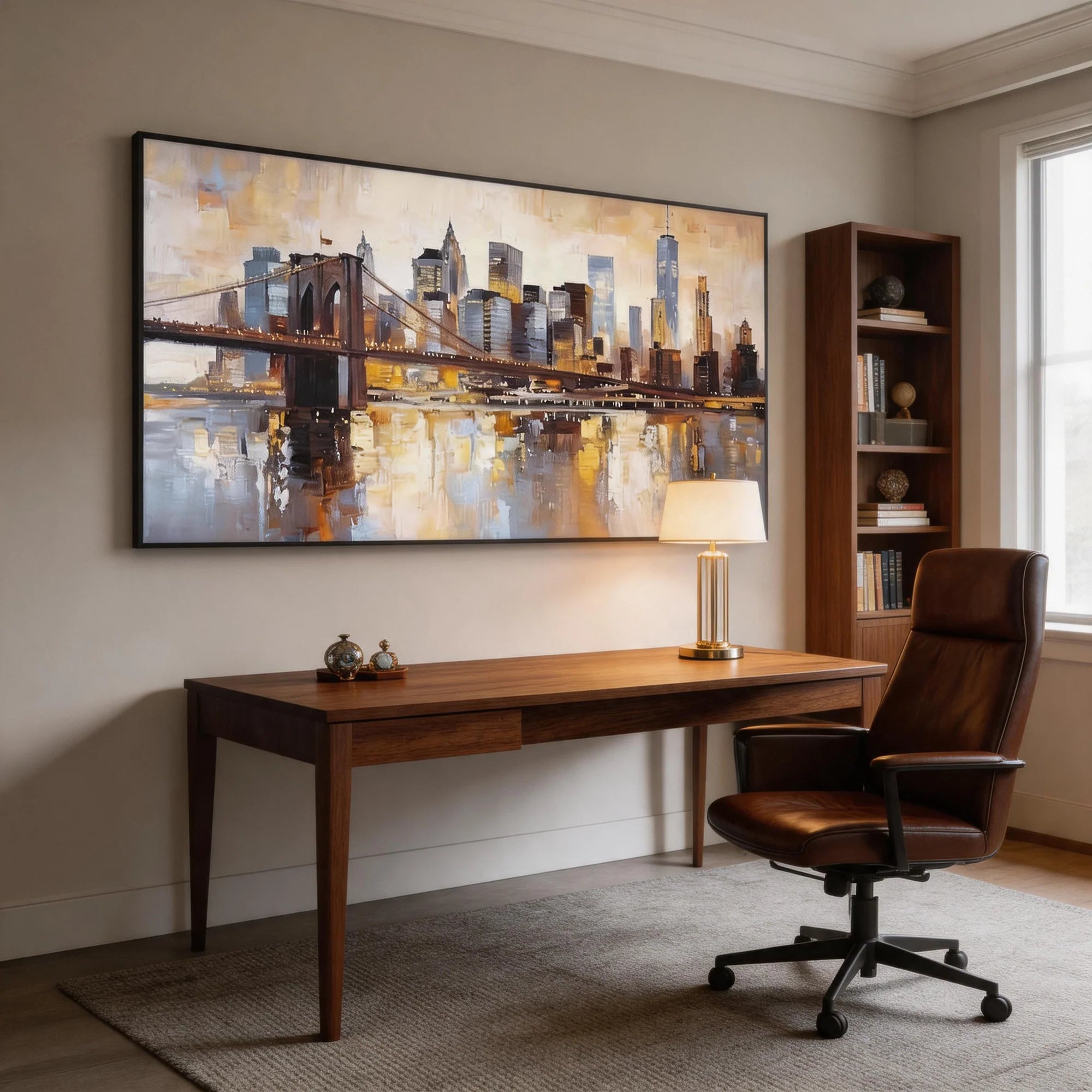 Abstract Brooklyn Bridge Skyline Wall Art