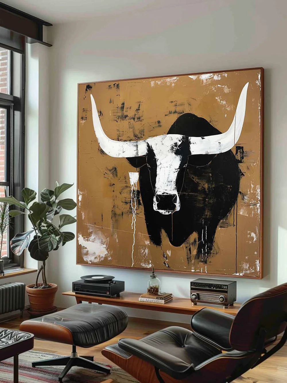 Textured Longhorn Wall Art
