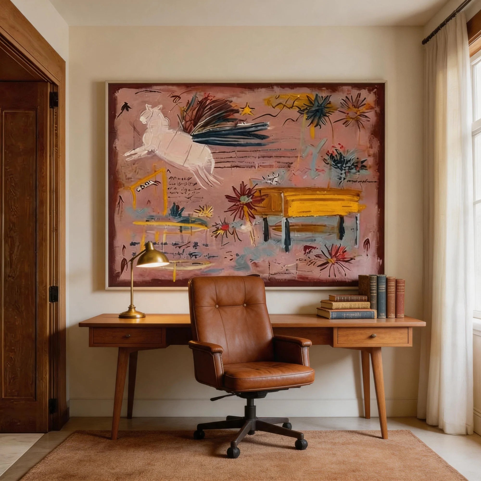 Neo-Expressionist Horse Sketch Wall Art