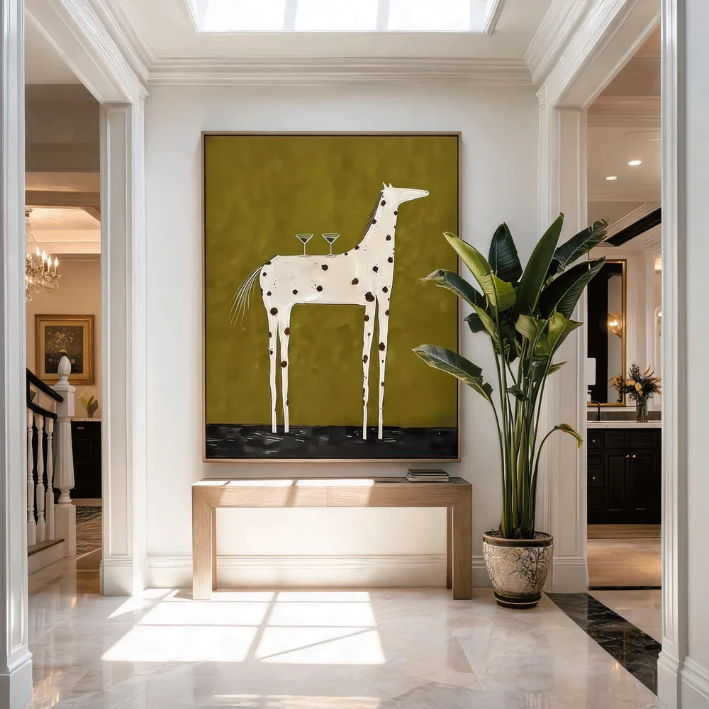 Whimsical Polka-Dot Horse Wall Art