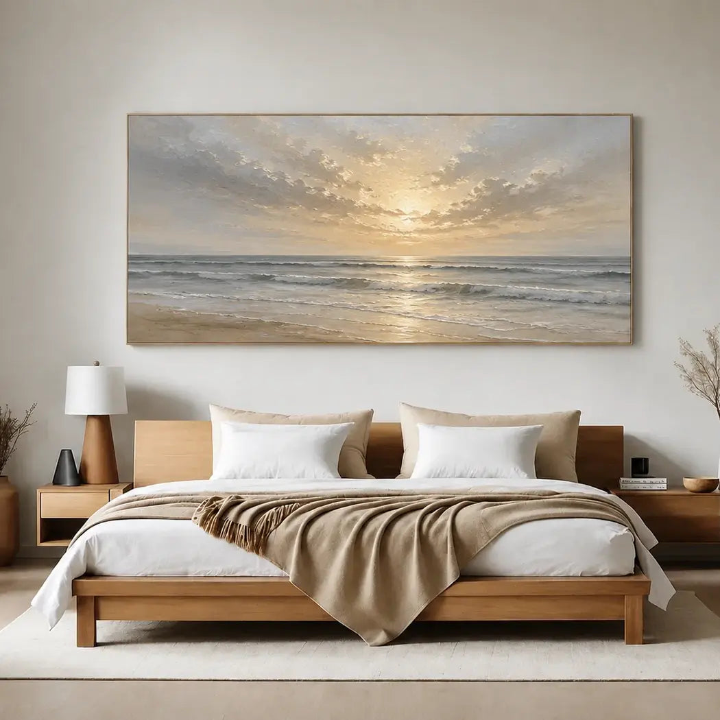 Textured Sunrise Seascape Wall Art