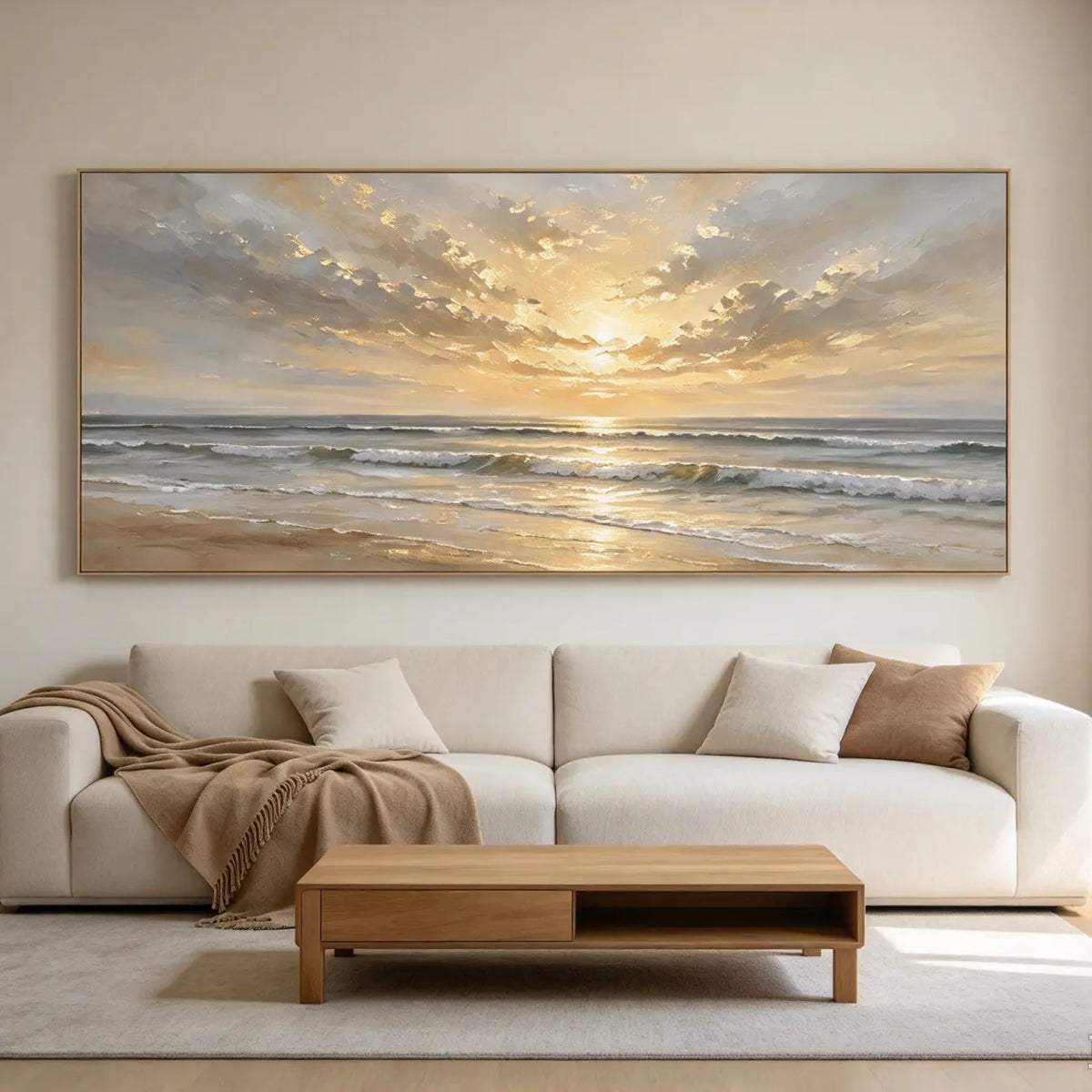 Textured Sunrise Seascape Wall Art