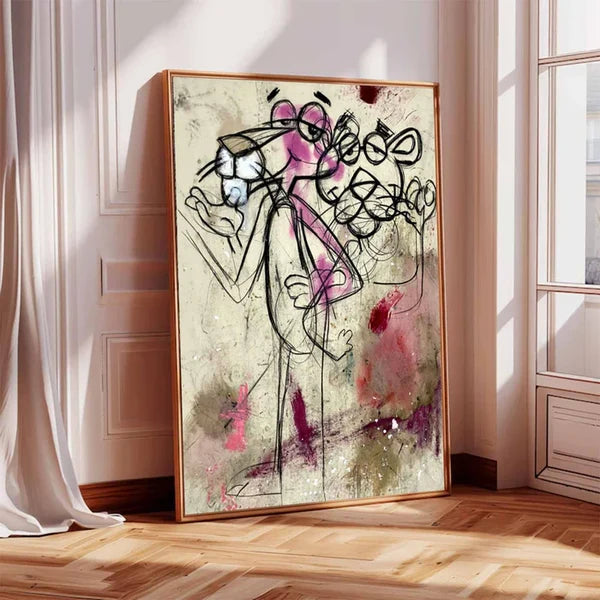 Sketchy Line Figure Wall Art