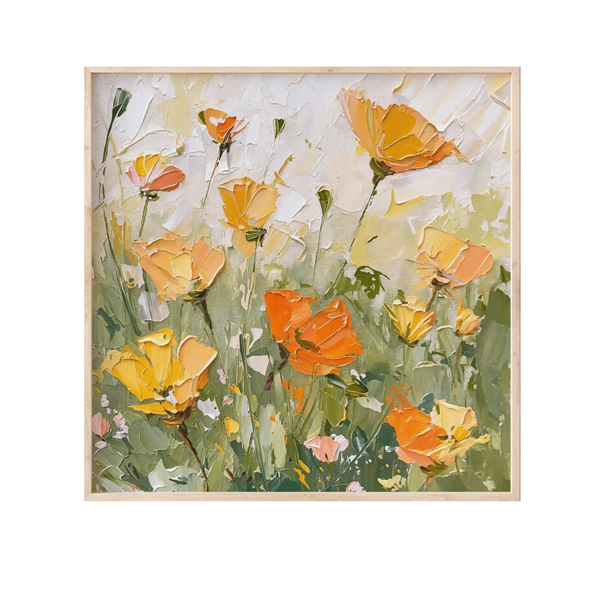 Warm Poppy Garden Wall Art