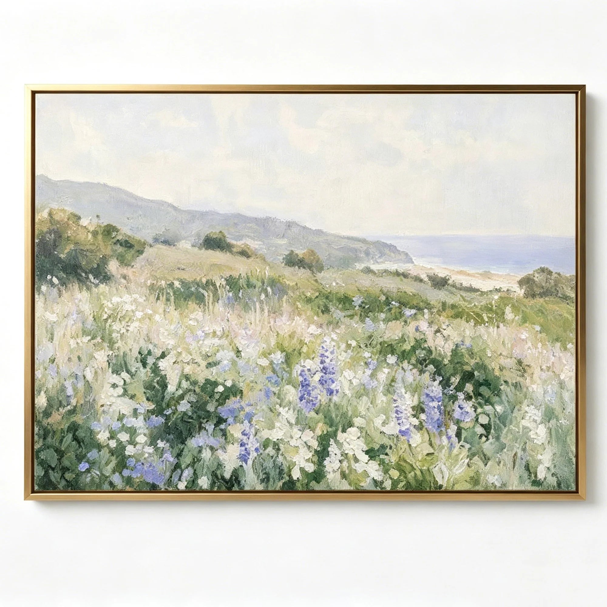 Wildflower Coastal Hillside Wall Art