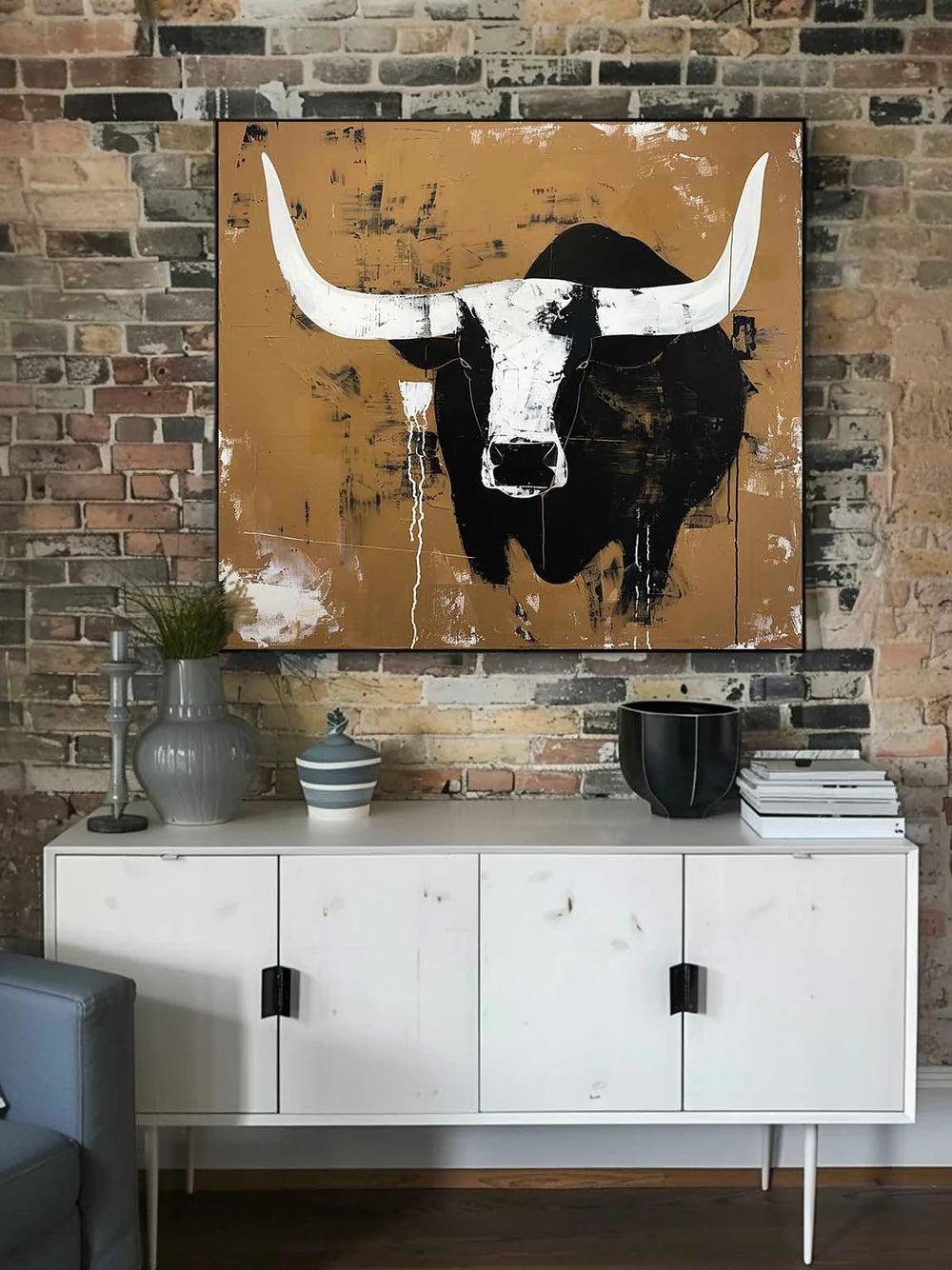 Textured Longhorn Wall Art