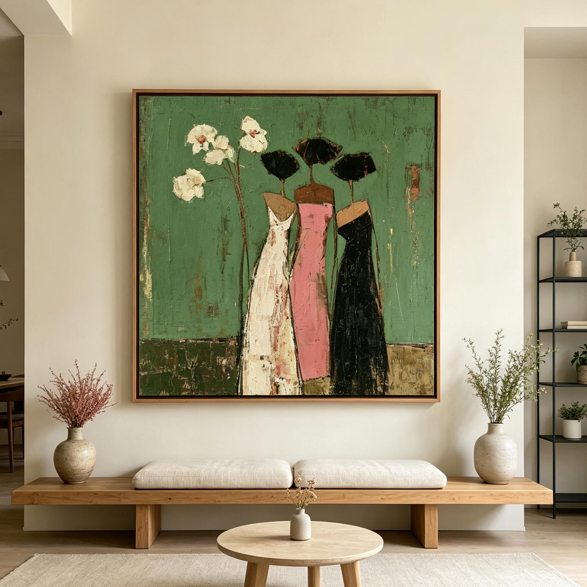 Textured Three Women Wall Art