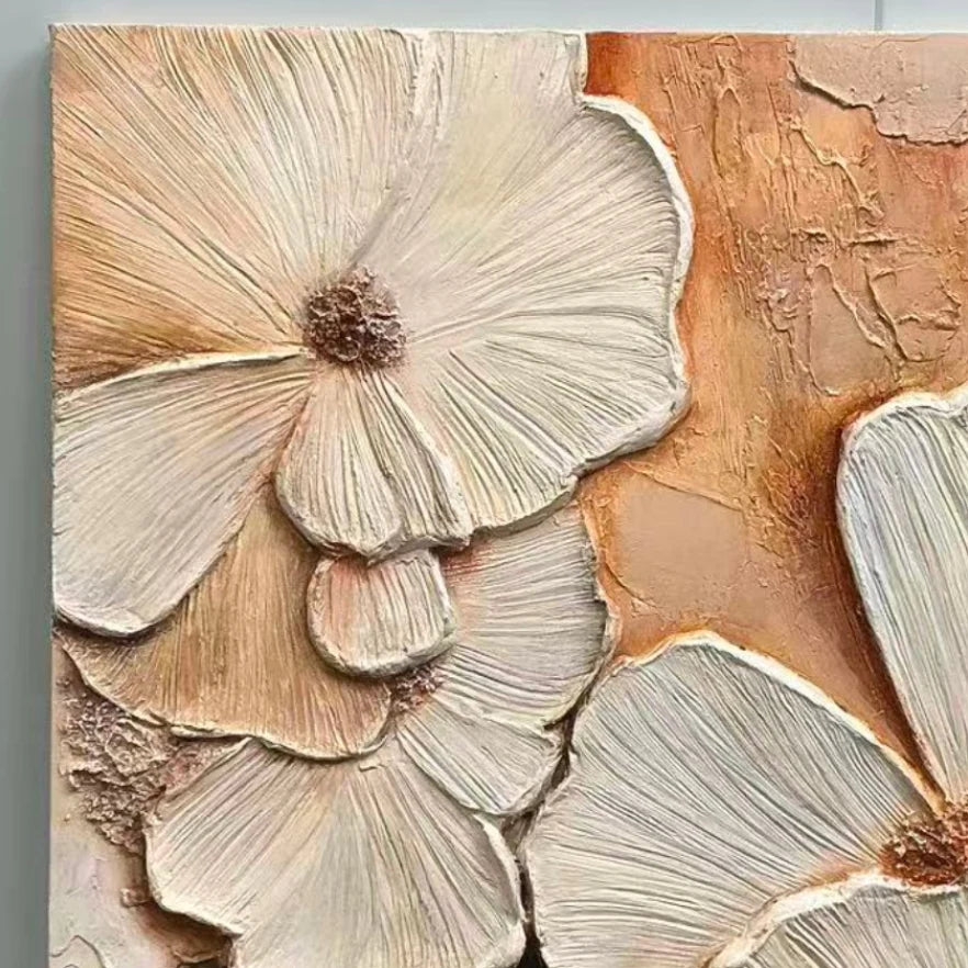 Sculptural Ivory Bloom Wall Art