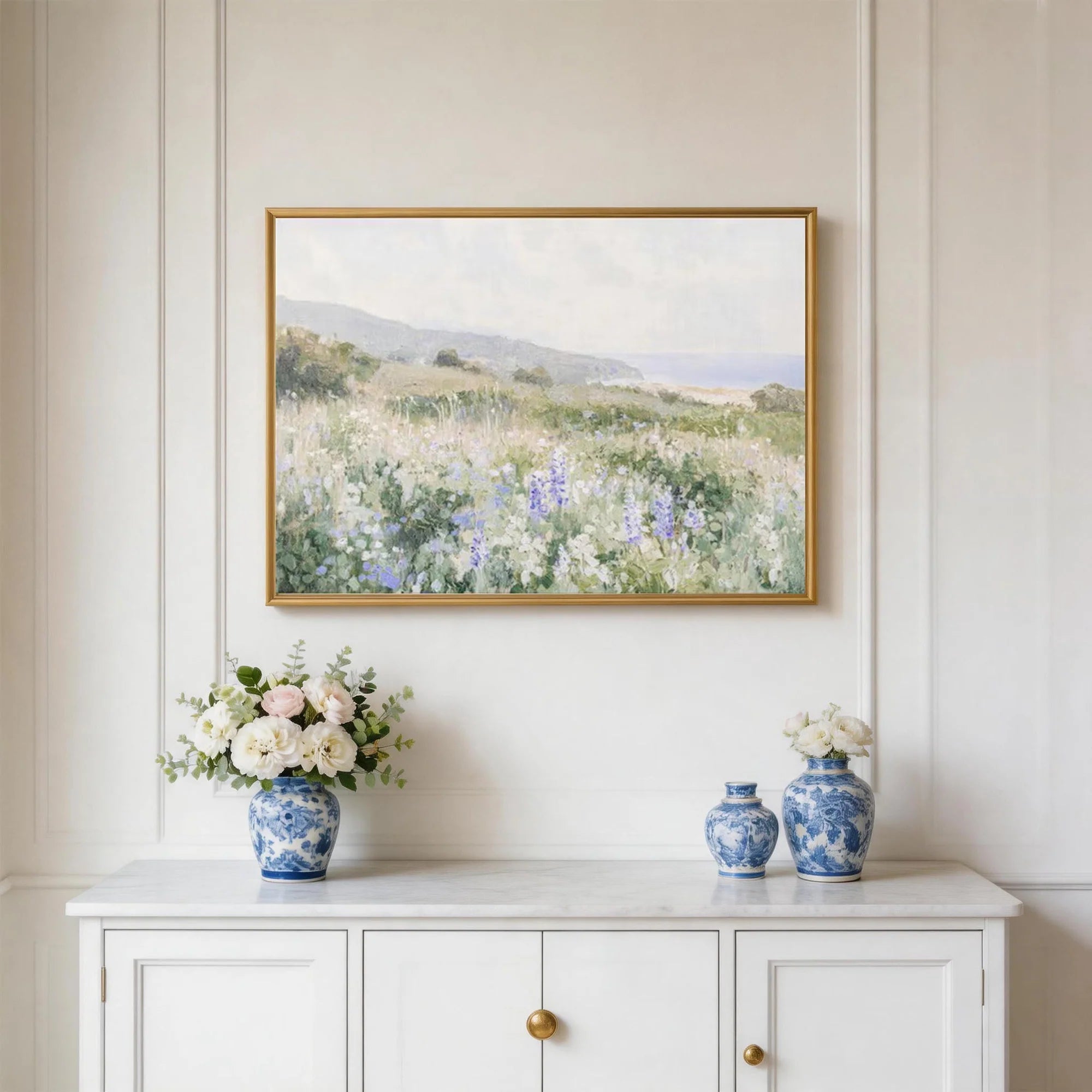 Wildflower Coastal Hillside Wall Art
