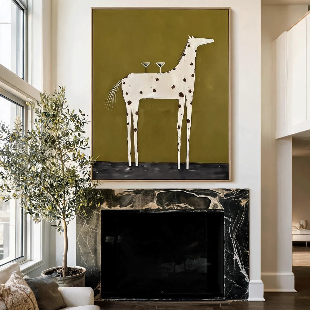 Whimsical Polka-Dot Horse Wall Art