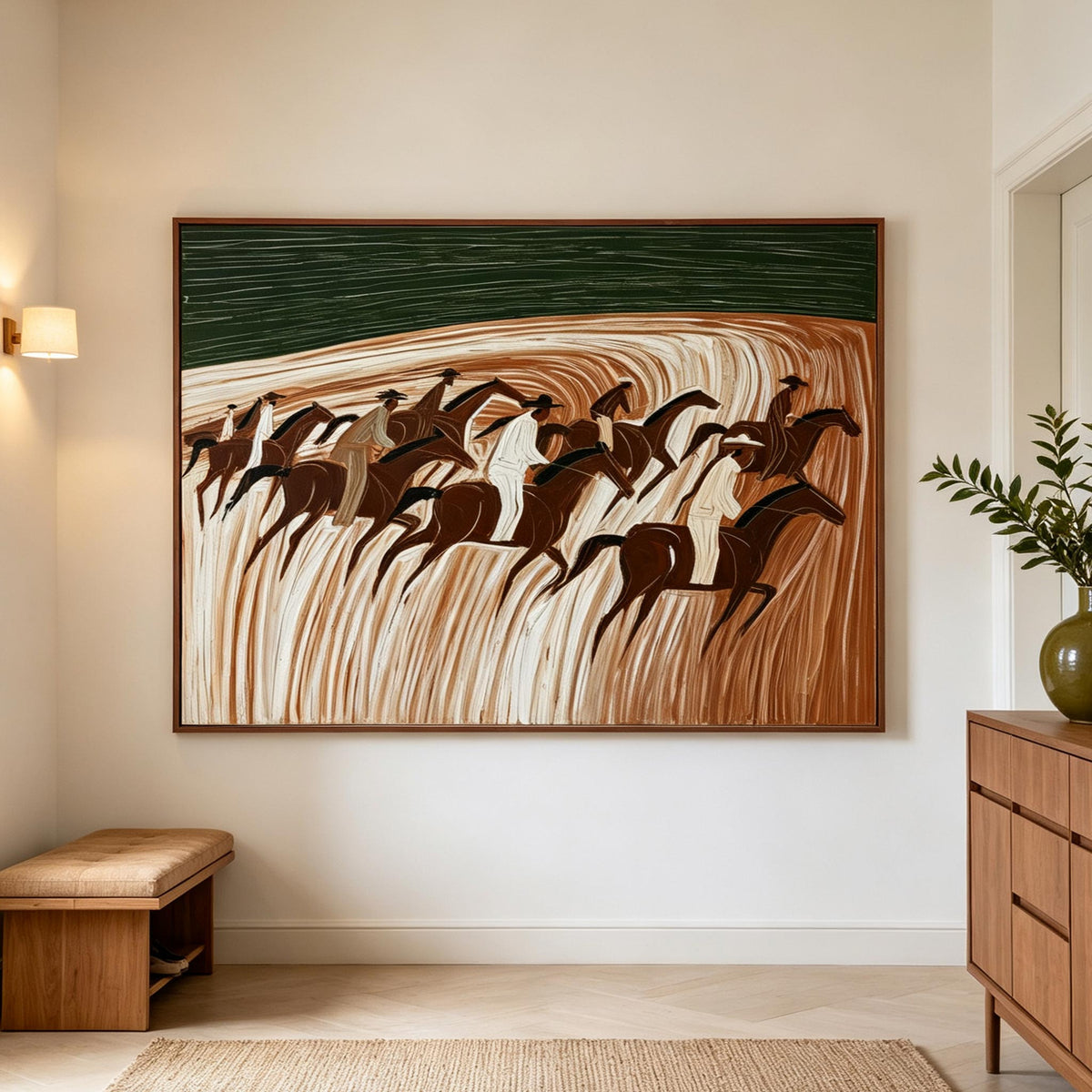Textured Horse Riders Wall Art