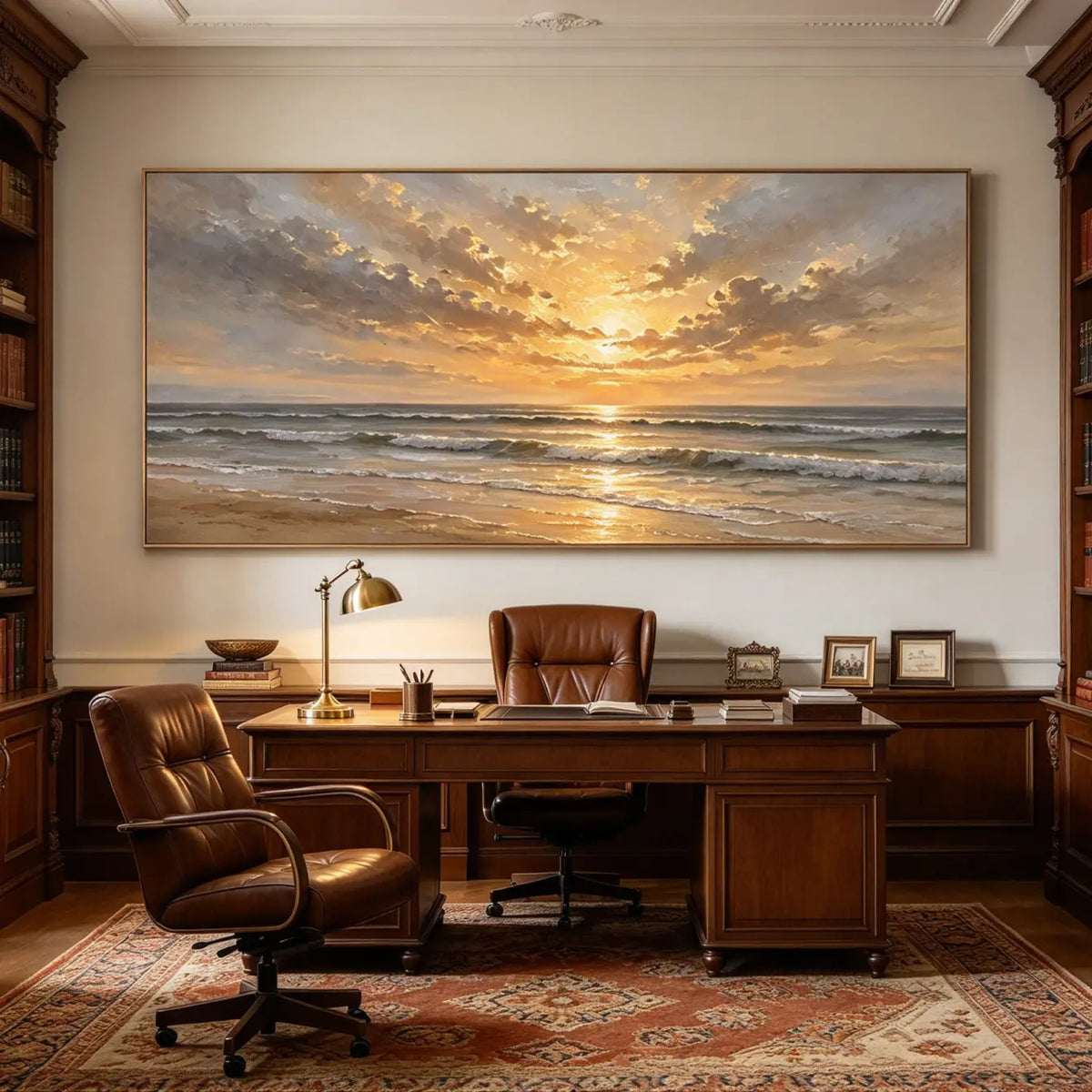 Textured Sunrise Seascape Wall Art