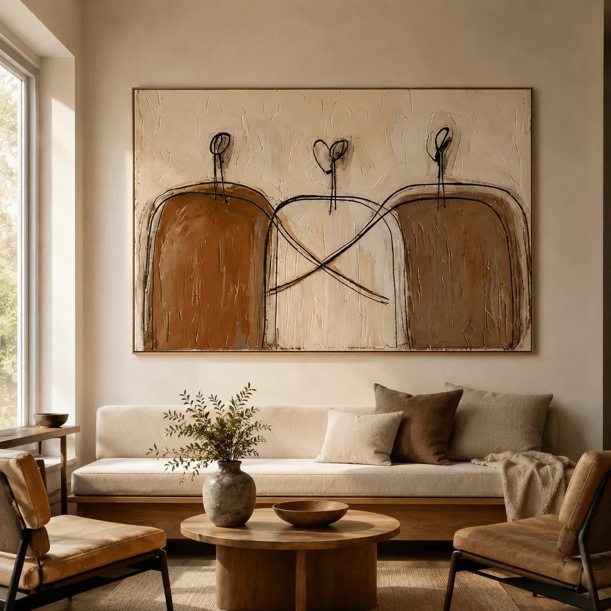 Sculptural Linked Arch Silhouettes Wall Art