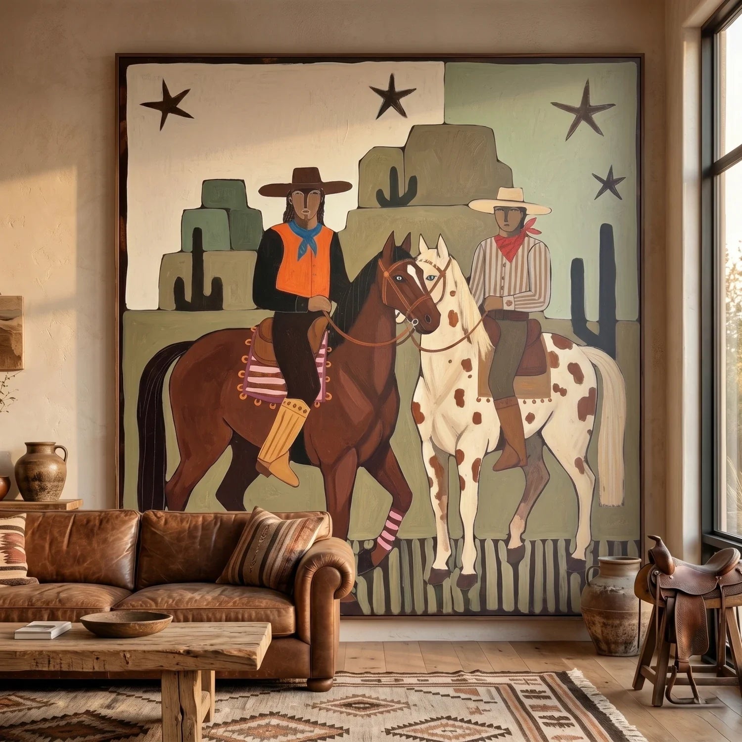 Flat-Toned Desert Riders Wall Art