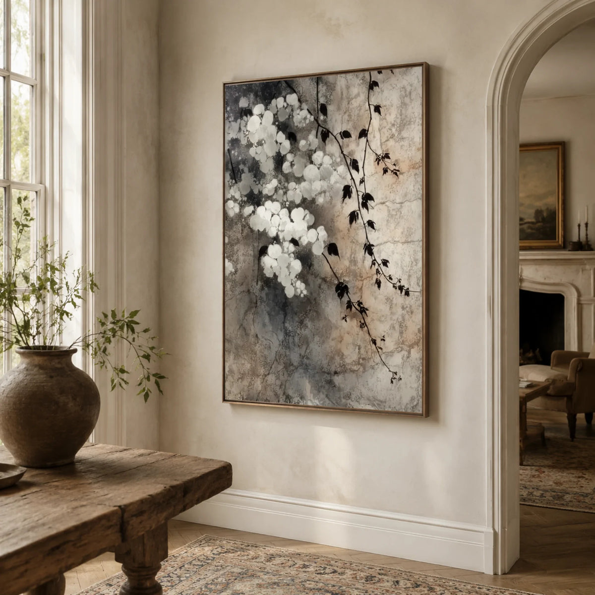 3D Textured Blossom Branch Wall Art