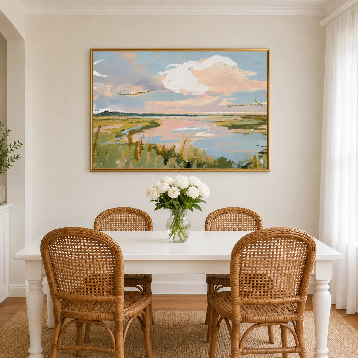 Soft Coastal Marshland Wall Art