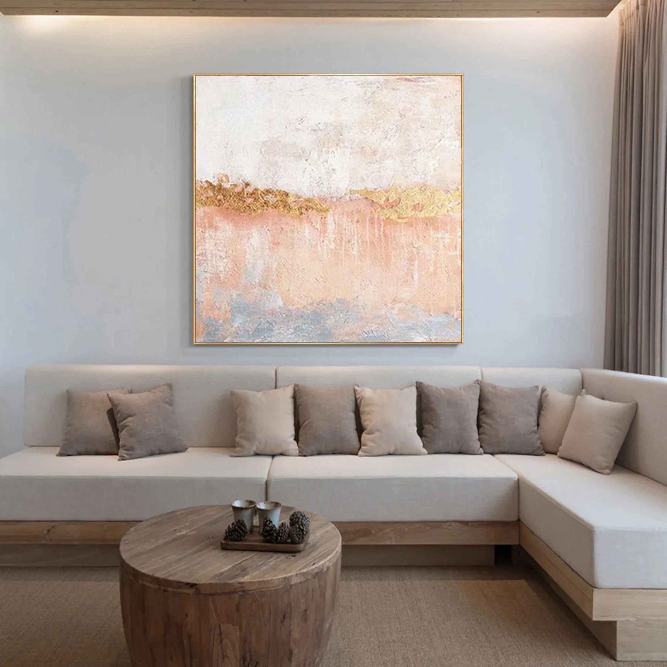 Plaster Textured Color Field Wall Art