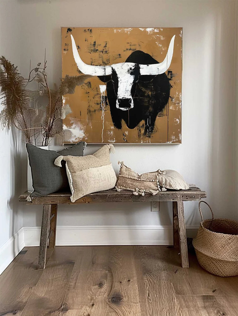 Textured Longhorn Wall Art