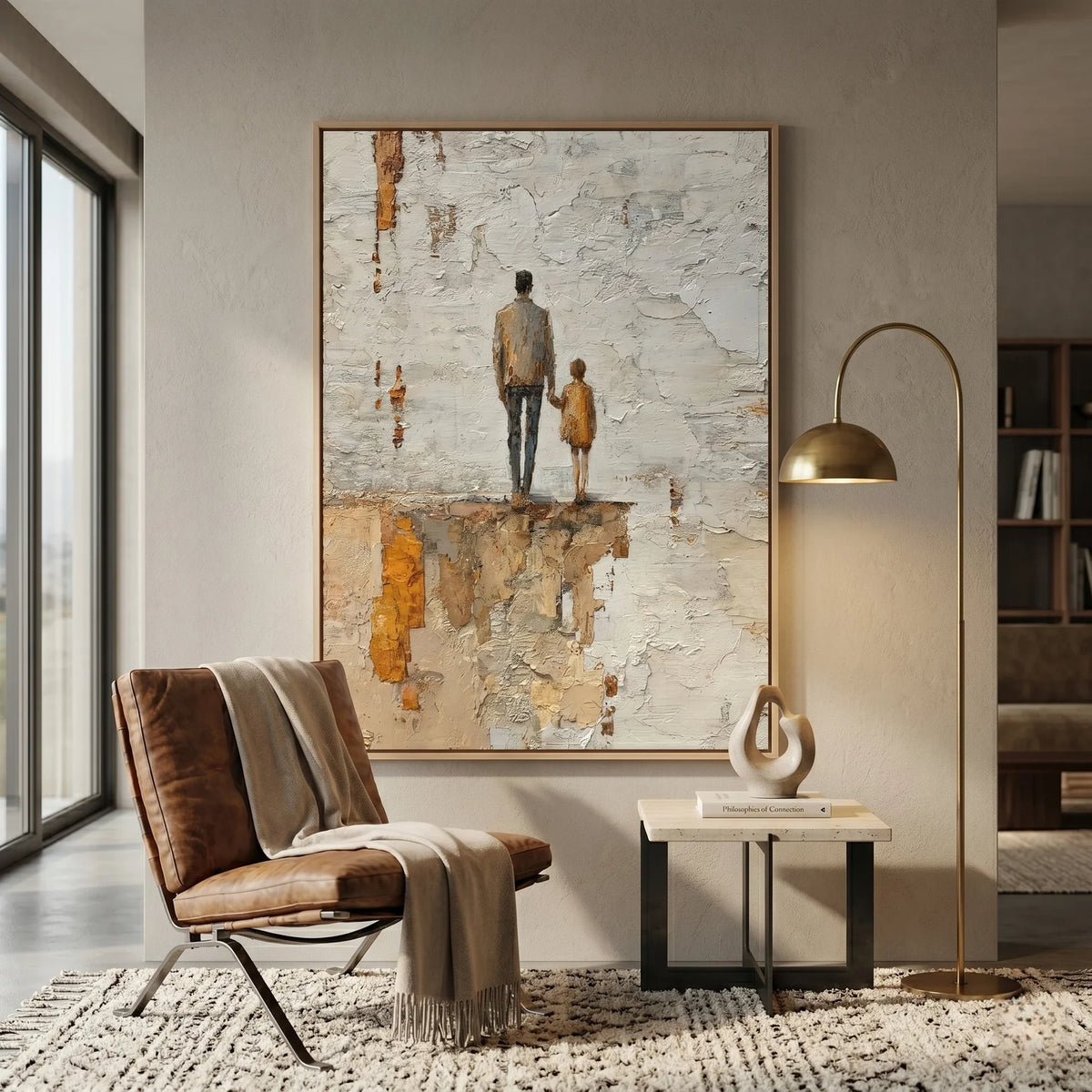 Textured Figures on the Horizon Wall Art