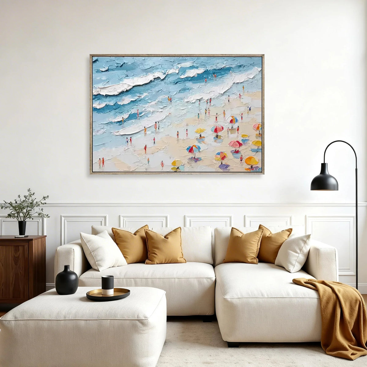 Textured Aerial Summer Beach Wall Art