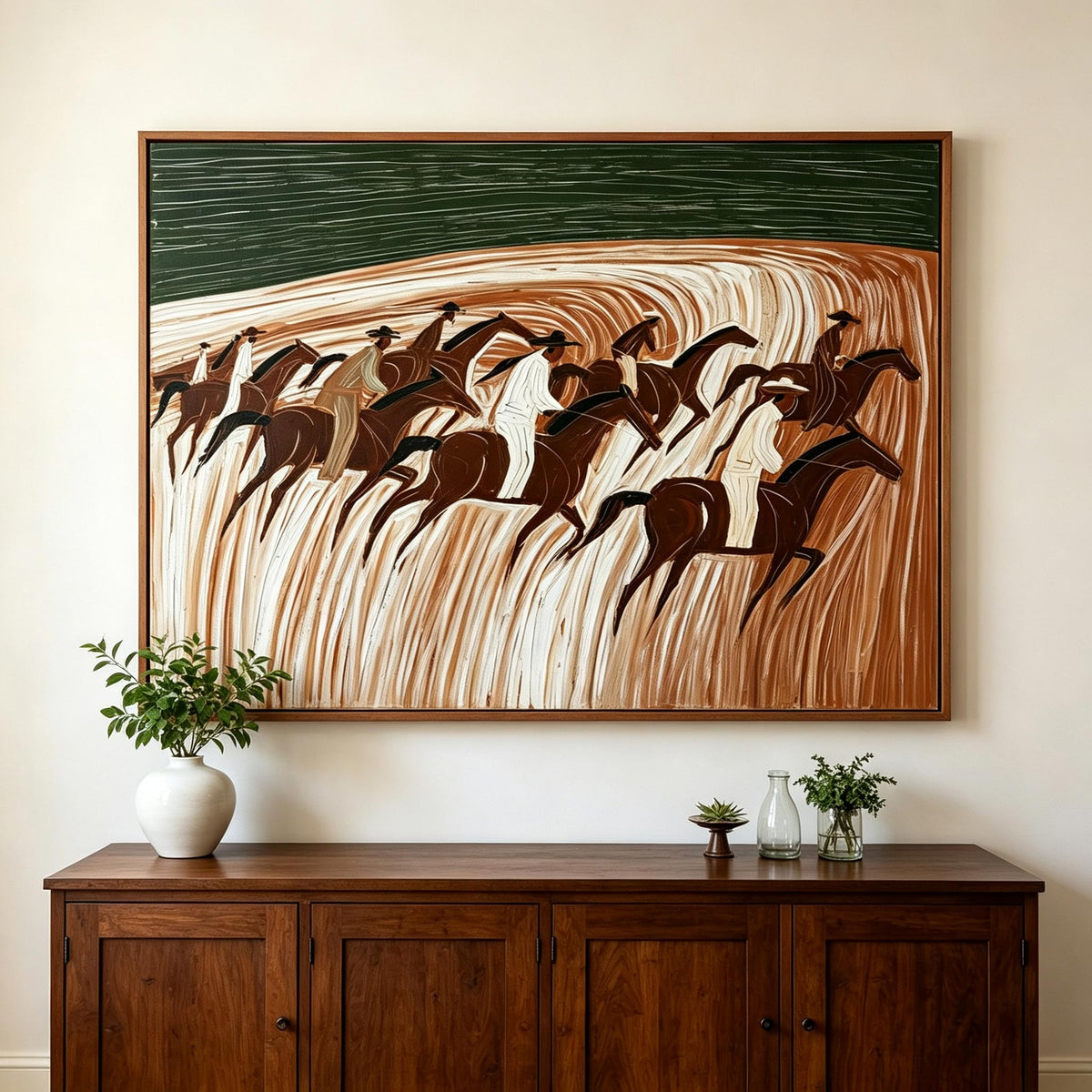Textured Horse Riders Wall Art