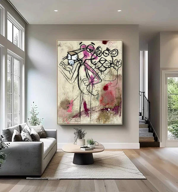 Sketchy Line Figure Wall Art