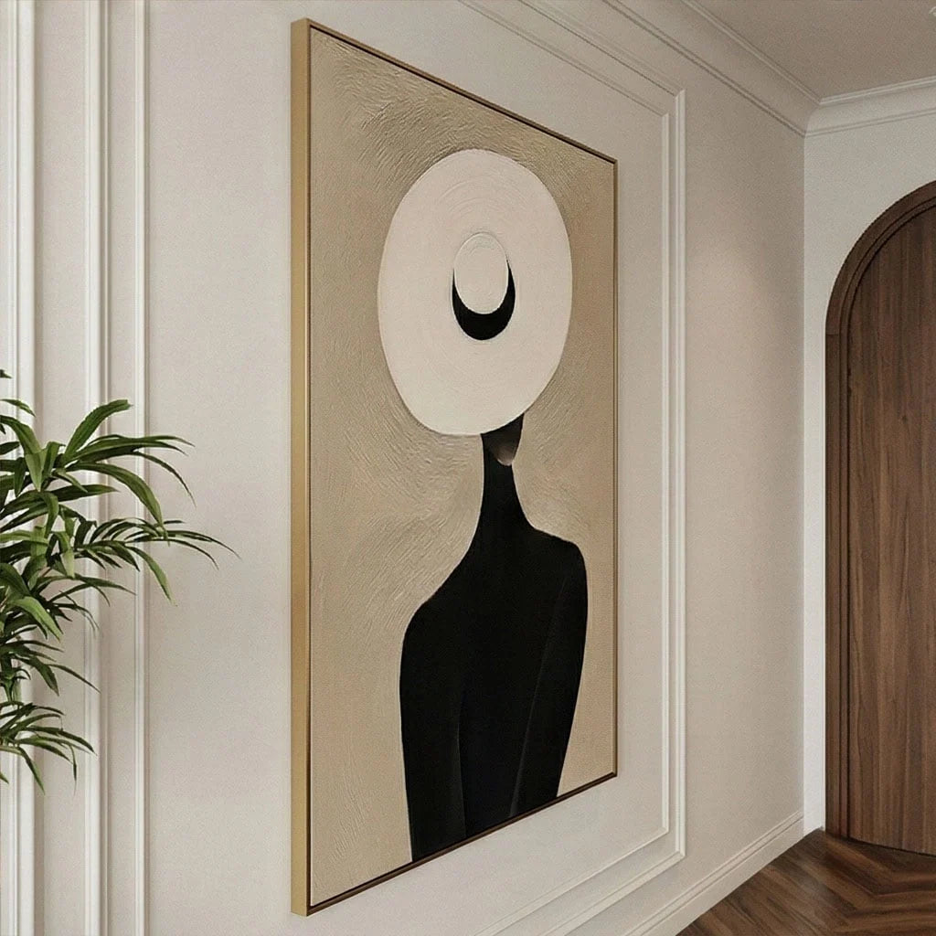 Oversized Sunhat Figure Wall Art