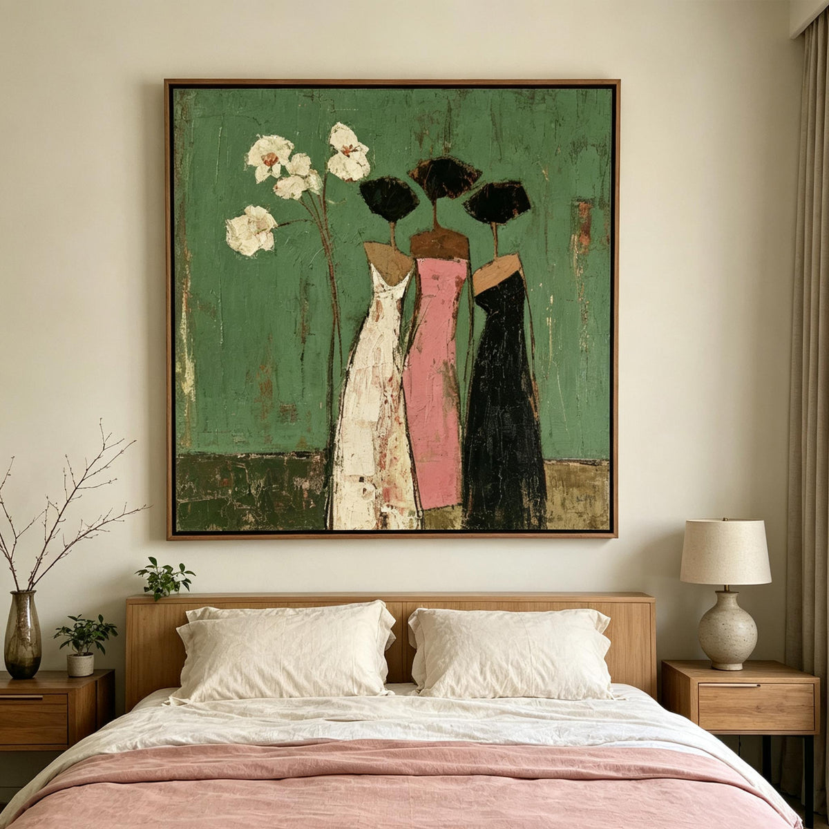 Textured Three Women Wall Art