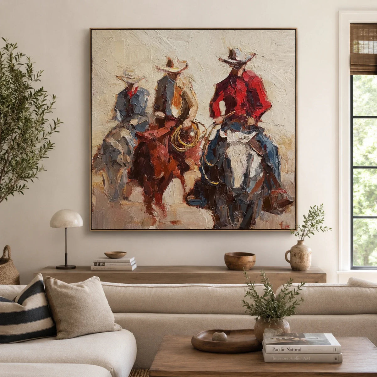 Impasto Cowboy Trio Wall Art