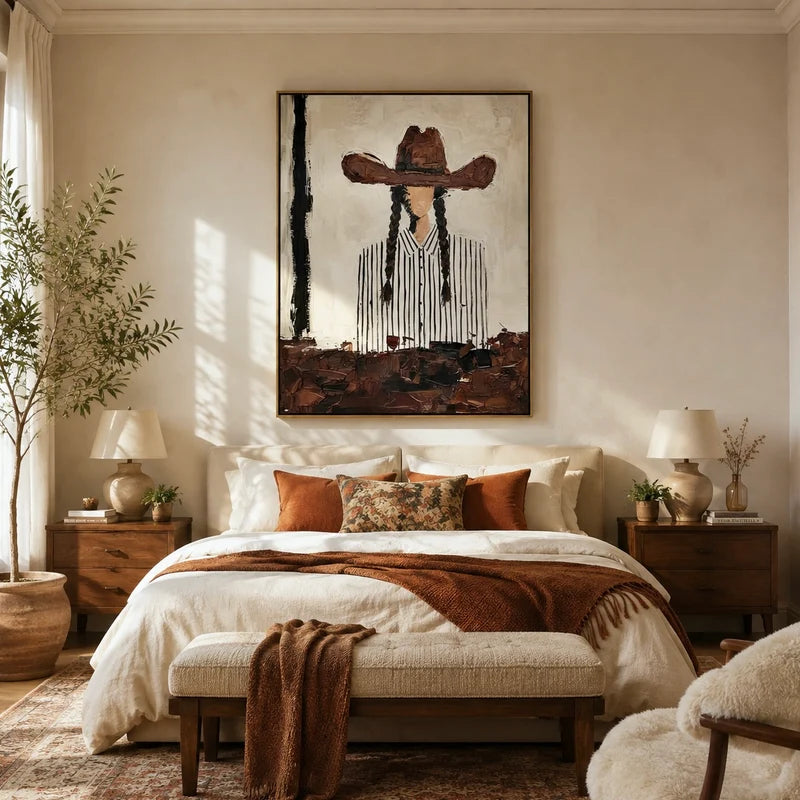 Impasto Braided Cowgirl Wall Art