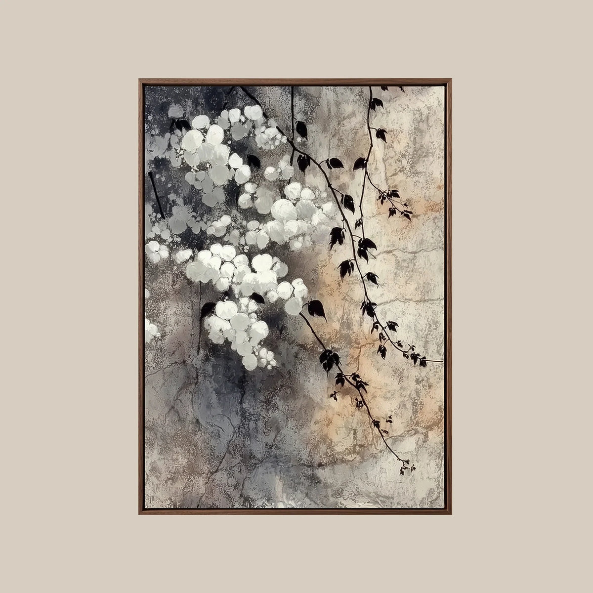 3D Textured Blossom Branch Wall Art