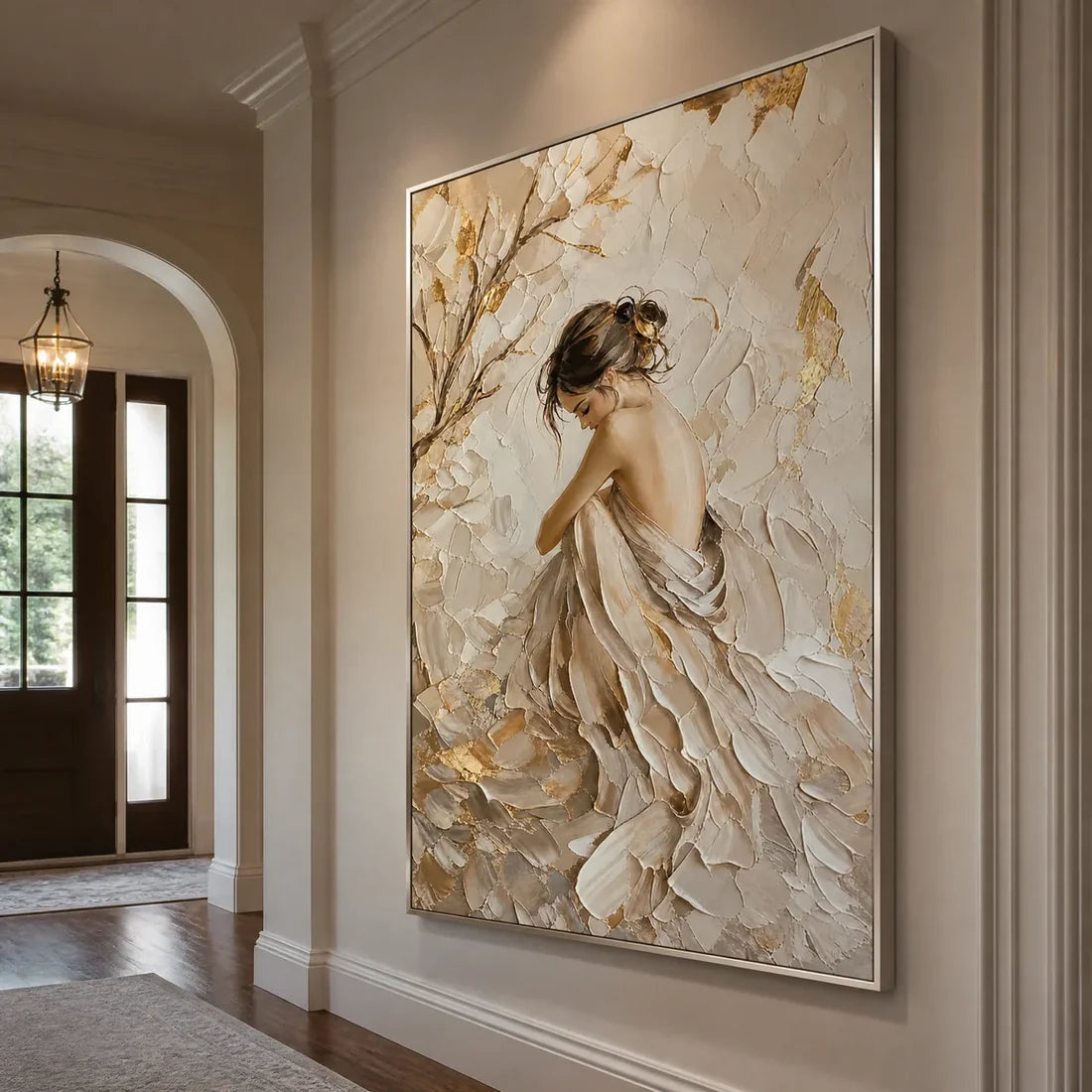 3D Textured Woman Silhouette Wall Art