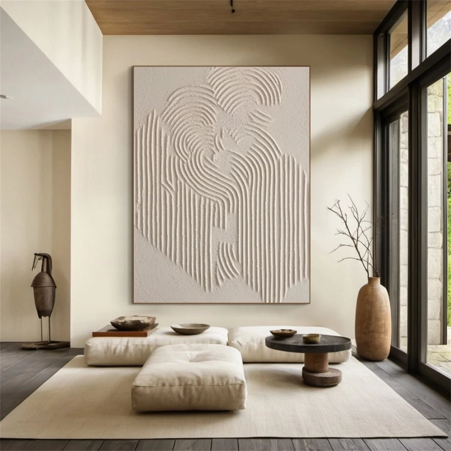 Beige & Brown Abstract