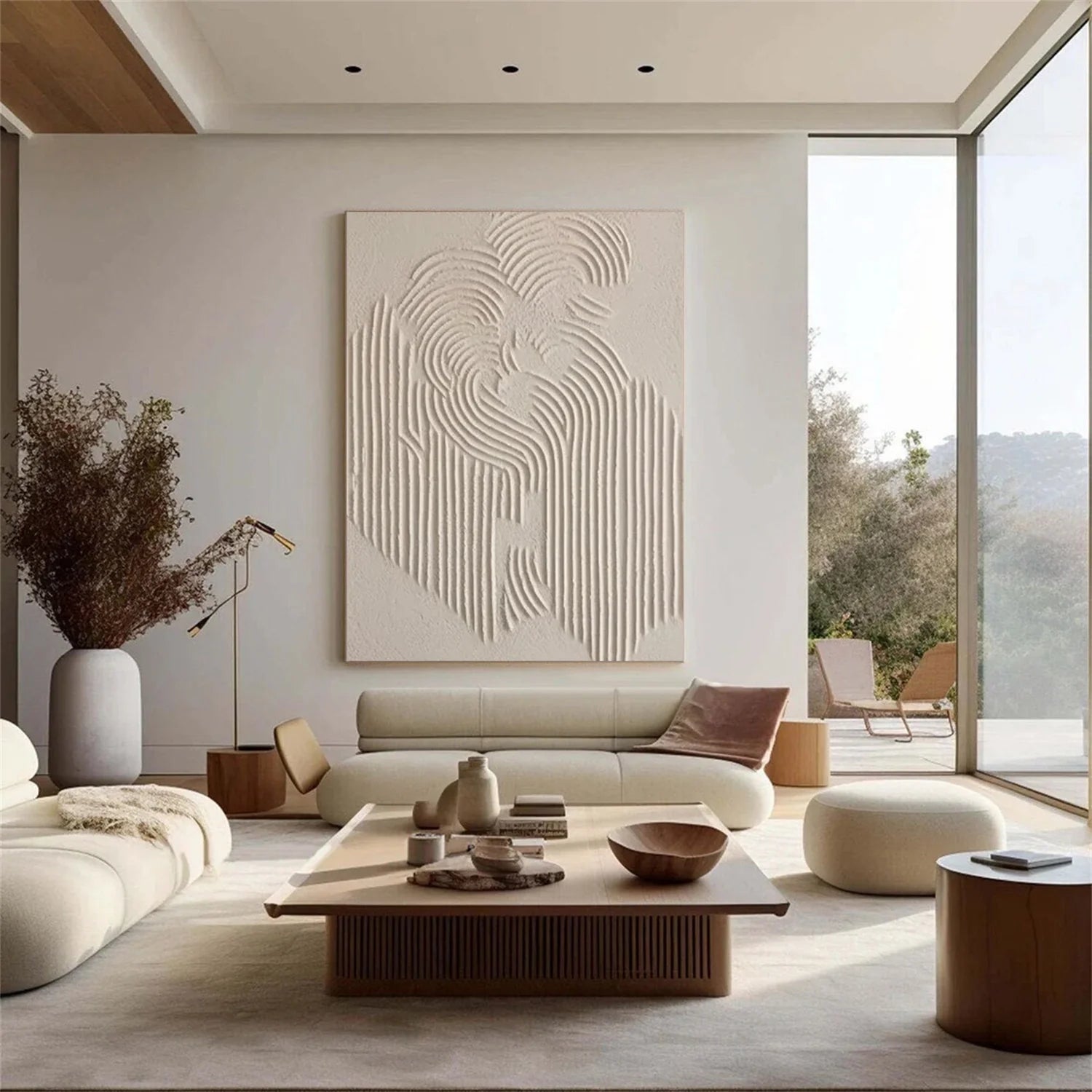 Beige & Brown Abstract