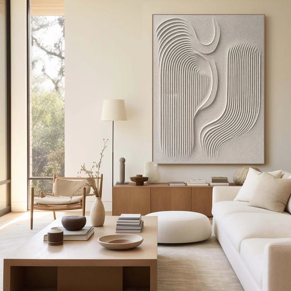 Sculptural Flowing Lines Wall Art