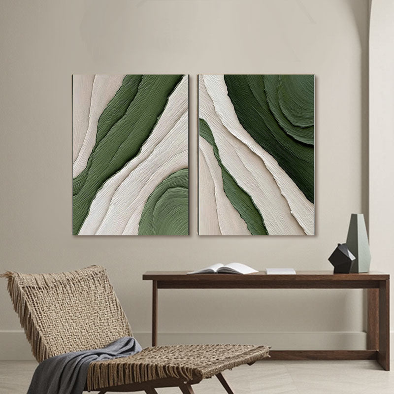Blue & Green Abstract Set of 2 #BG047