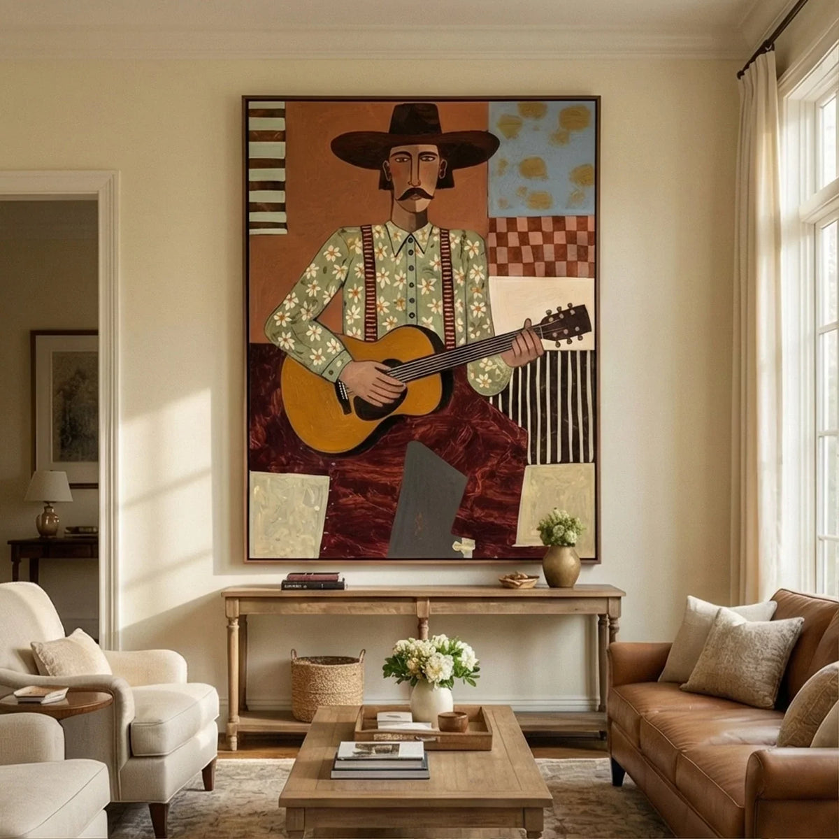 Vintage Americana Art | Desert Serenade Hand-Painted Canvas Wall Art