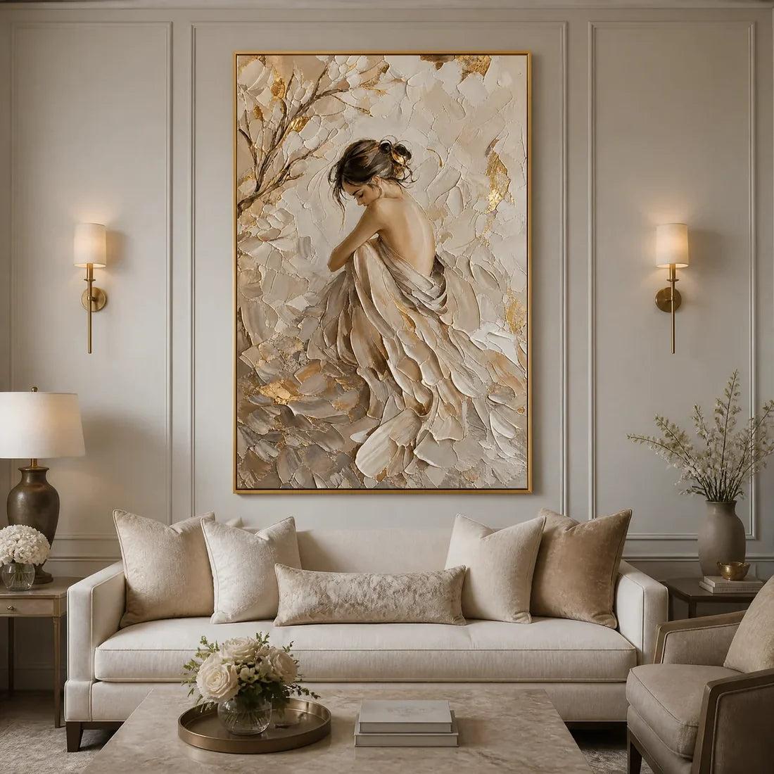 3D Textured Woman Silhouette Wall Art