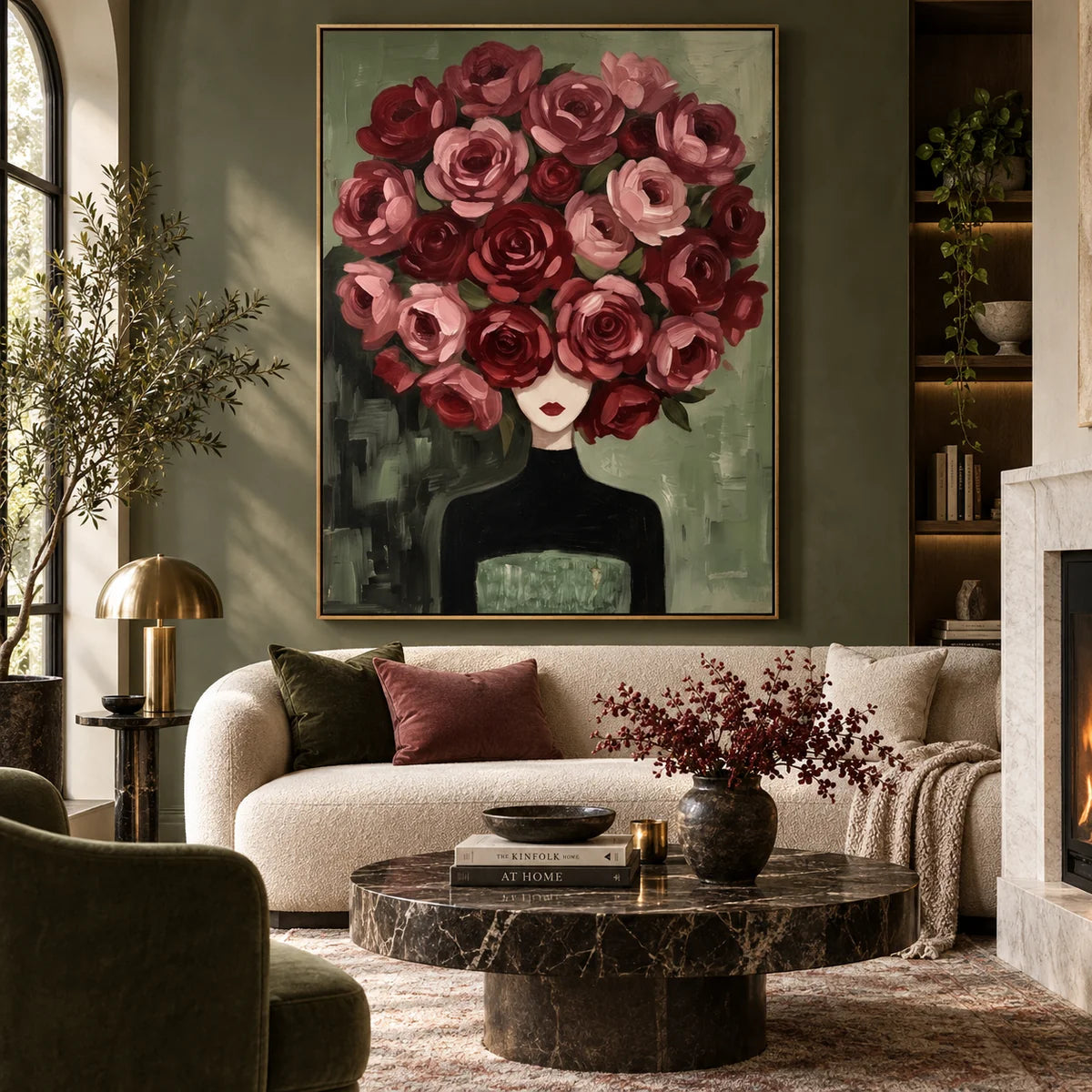 Textured Floral Portrait Wall Art