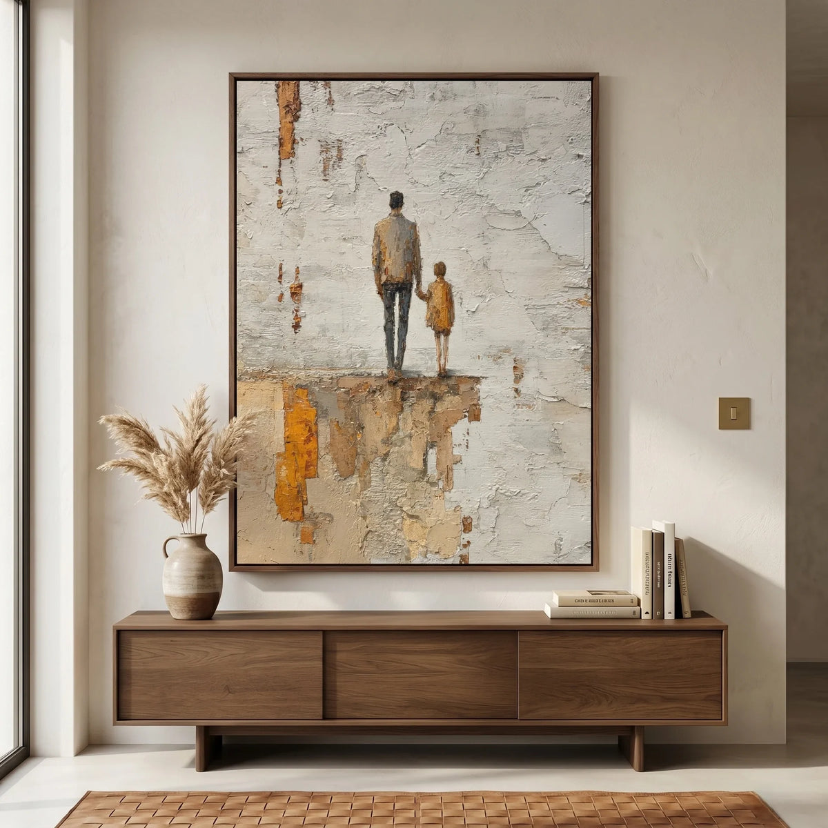 Textured Figures on the Horizon Wall Art