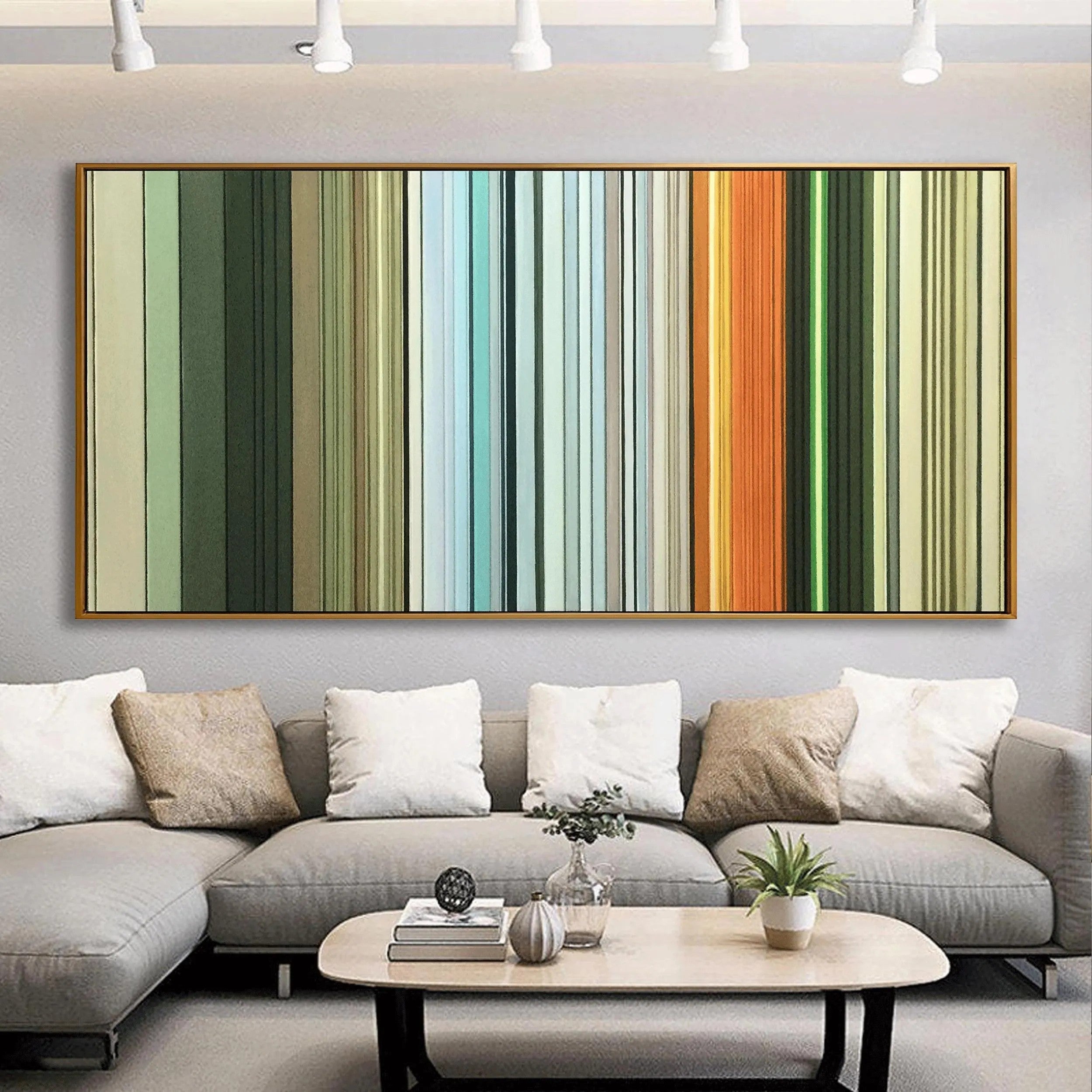 Vertical Stripe Gradient Wall Art