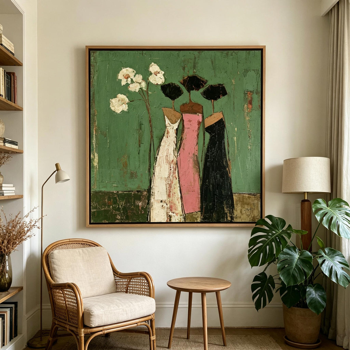 Textured Three Women Wall Art