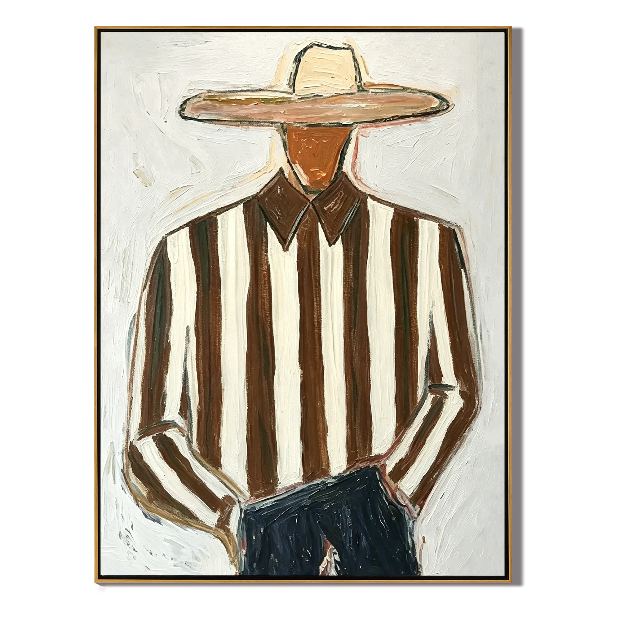 Faceless Cowboy Portrait Wall Art