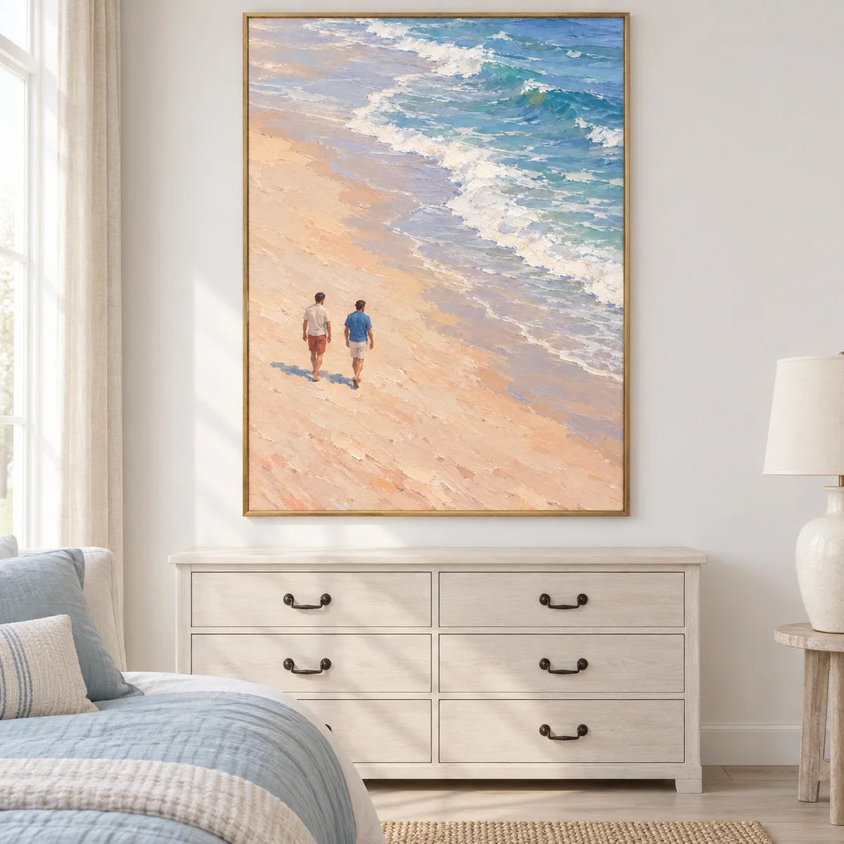 Textured Beach Walkers Wall Art