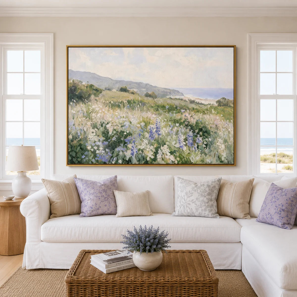 Wildflower Coastal Hillside Wall Art