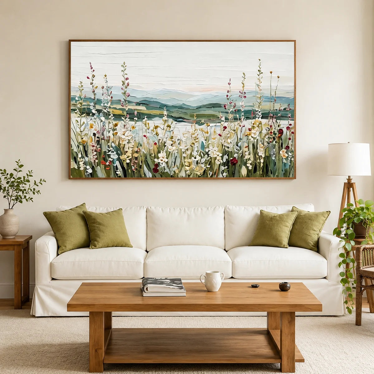 Textured Wildflower Meadow Wall Art