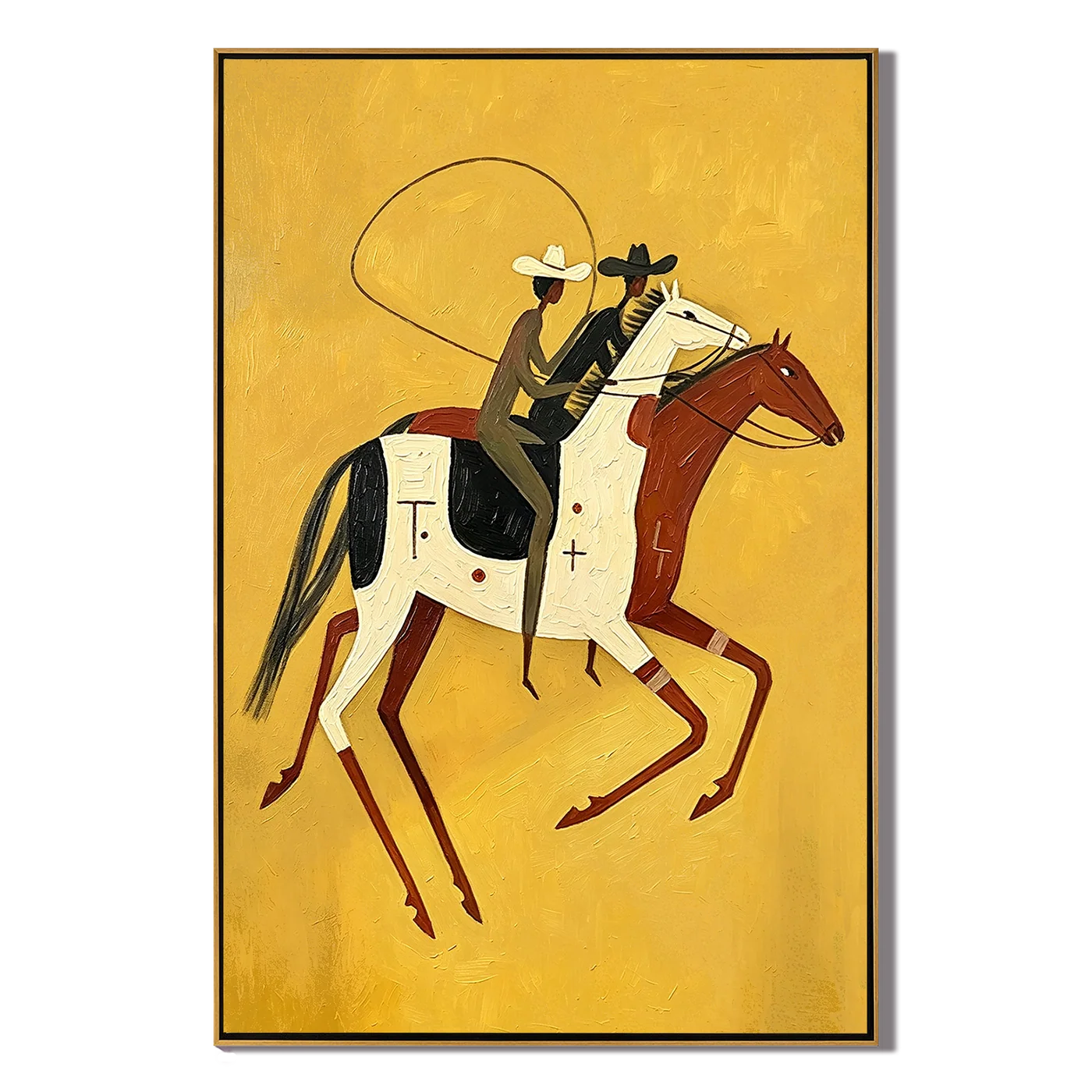 Flat-Toned Lasso Rider Wall Art