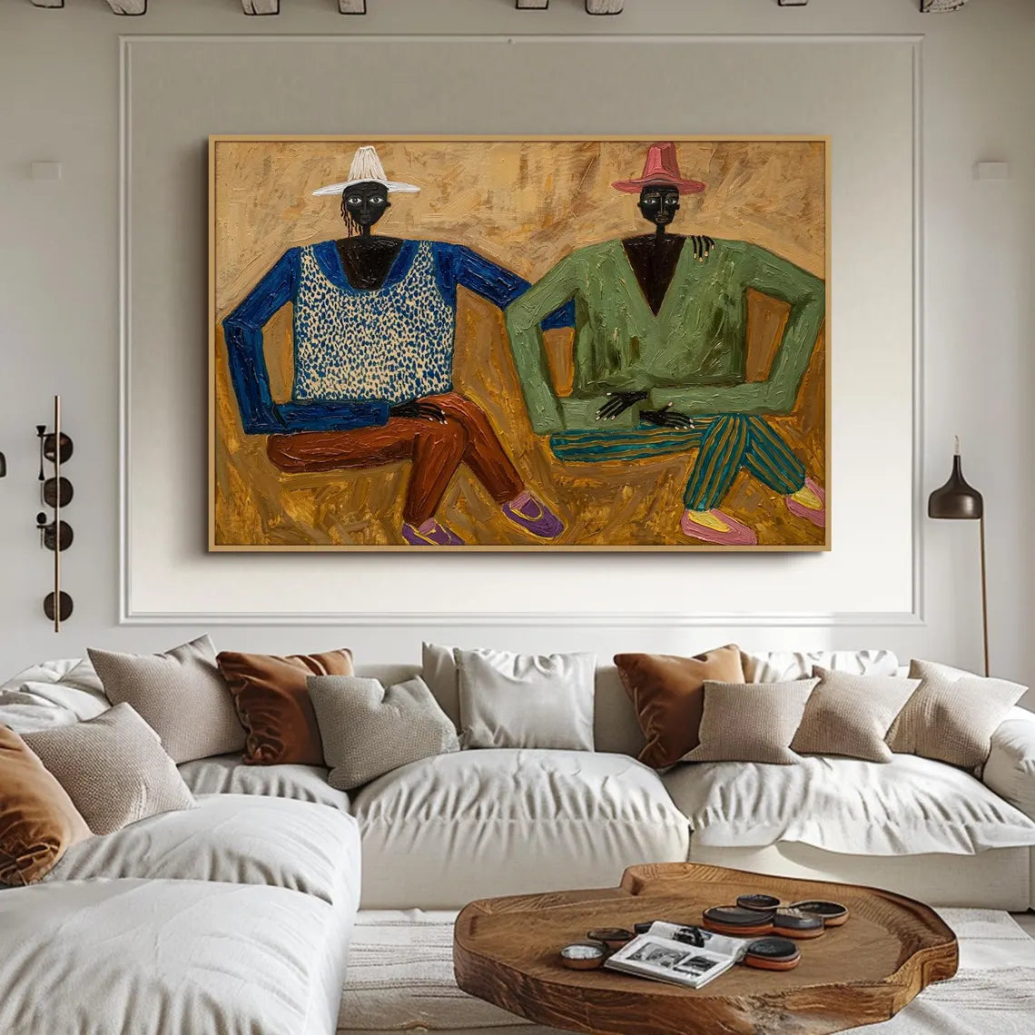 Impasto Seated Duo Wall Art